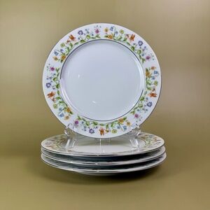 Set of 4 Eternal Love Salad Plates – Ashley (Platinum Trim, 8”)
